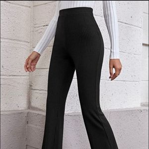 SHEIN Flare Leg Rib Knit Pants!